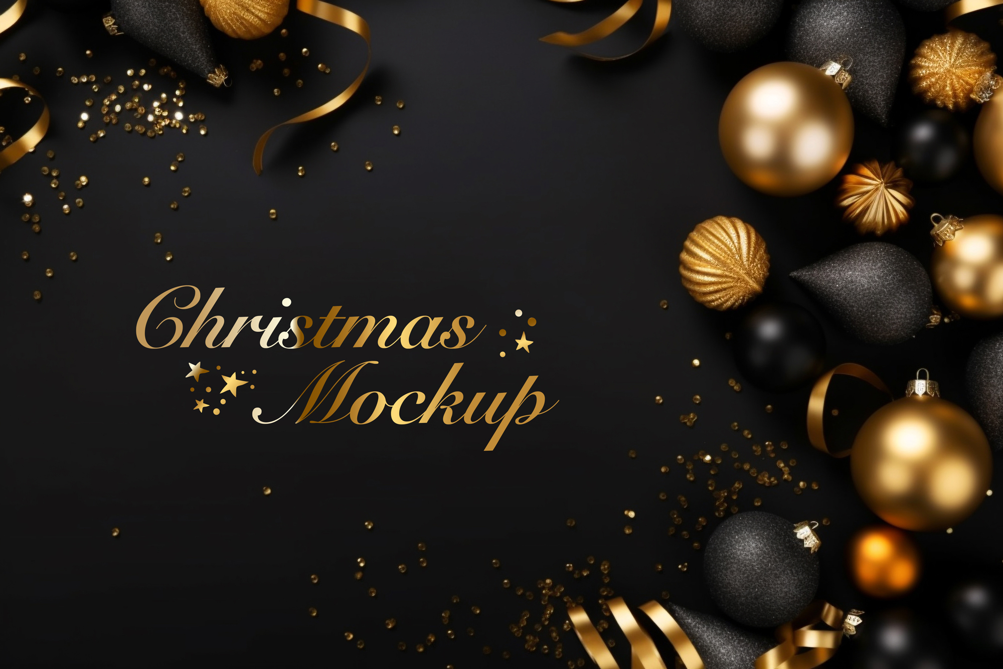 Christmas Copy Space Mockup - Mockup Daddy