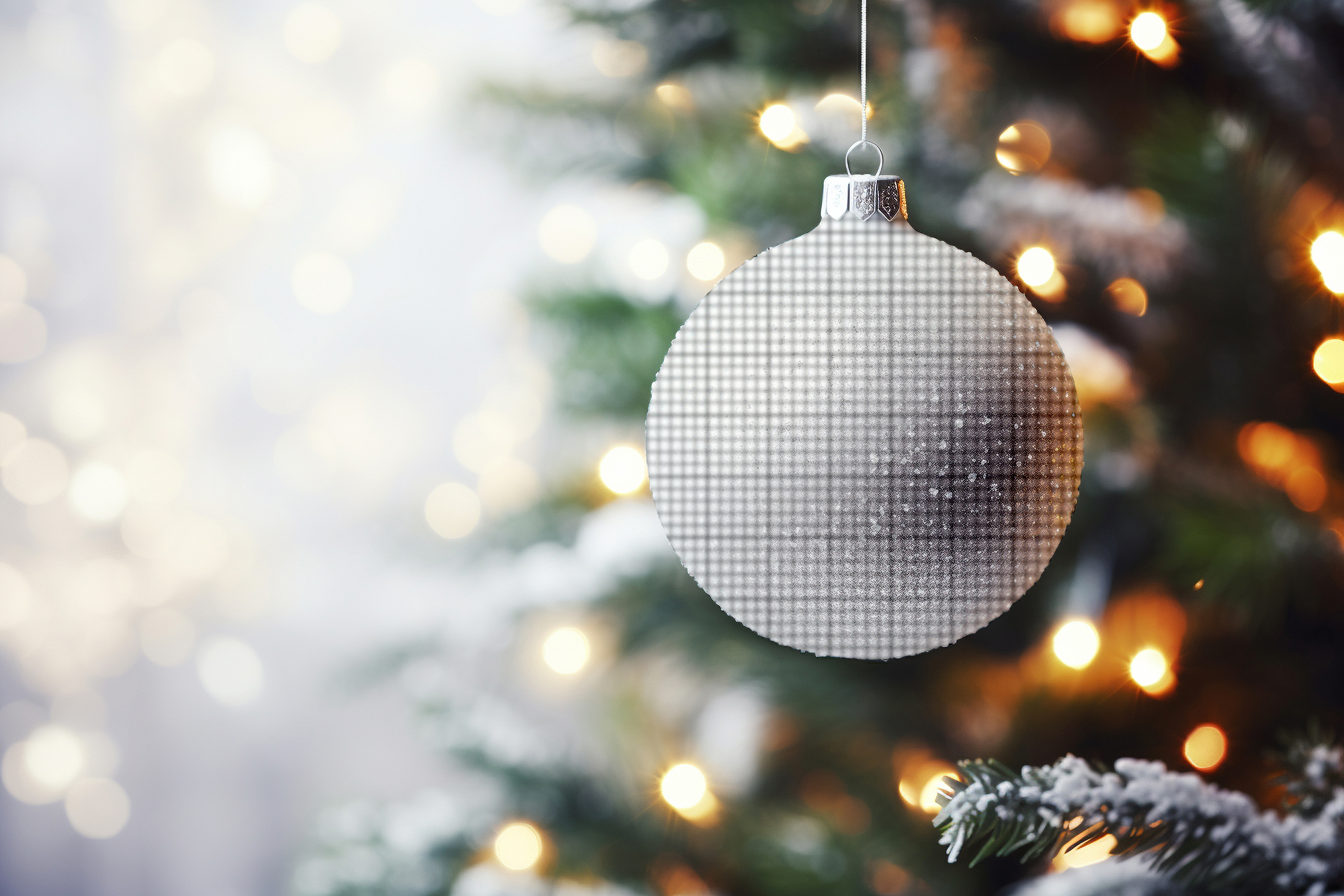 Christmas Hanging Bauble Ball Mockup - Mockup Daddy