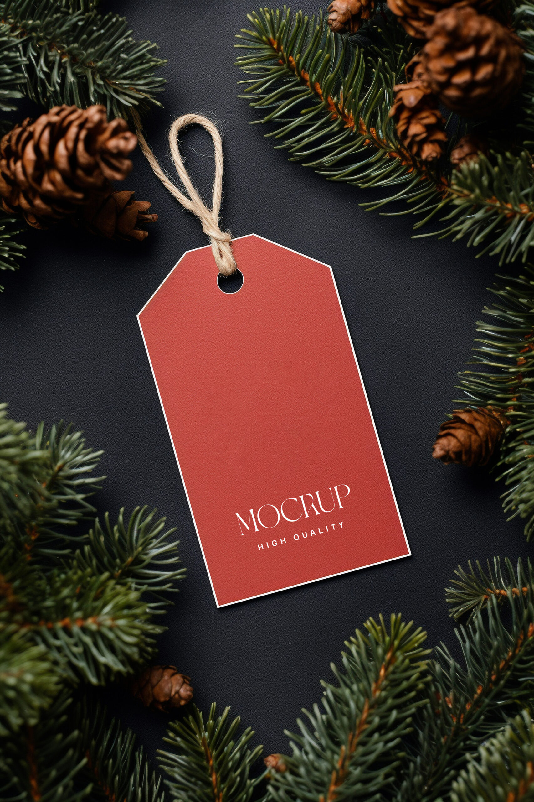 Christmas Tag PSD Mockup - Mockup Daddy