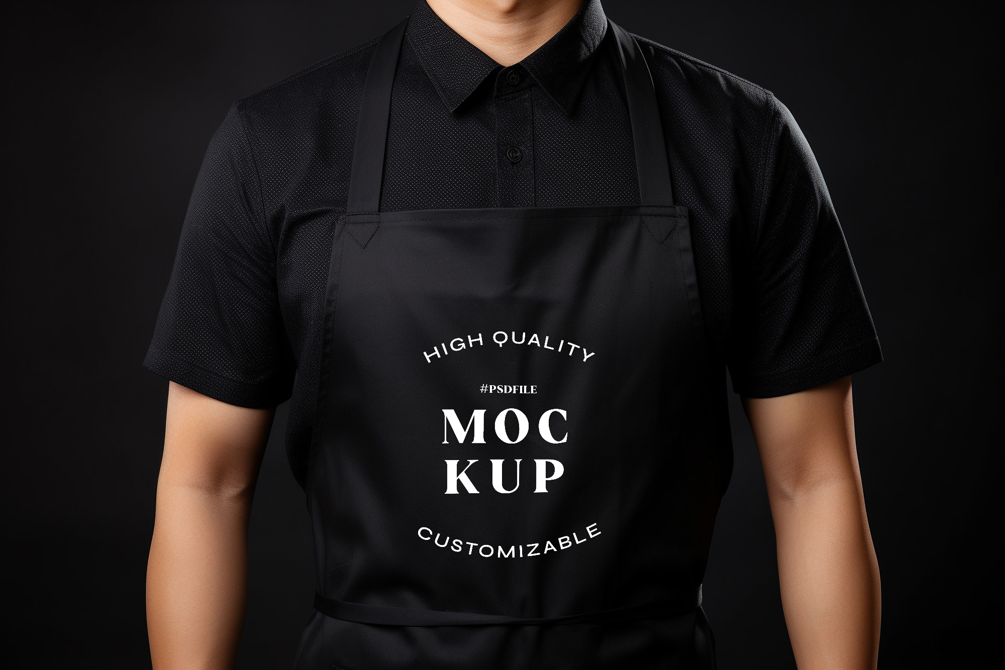 Male Chef Apron PSD Mockup - Mockupdaddy