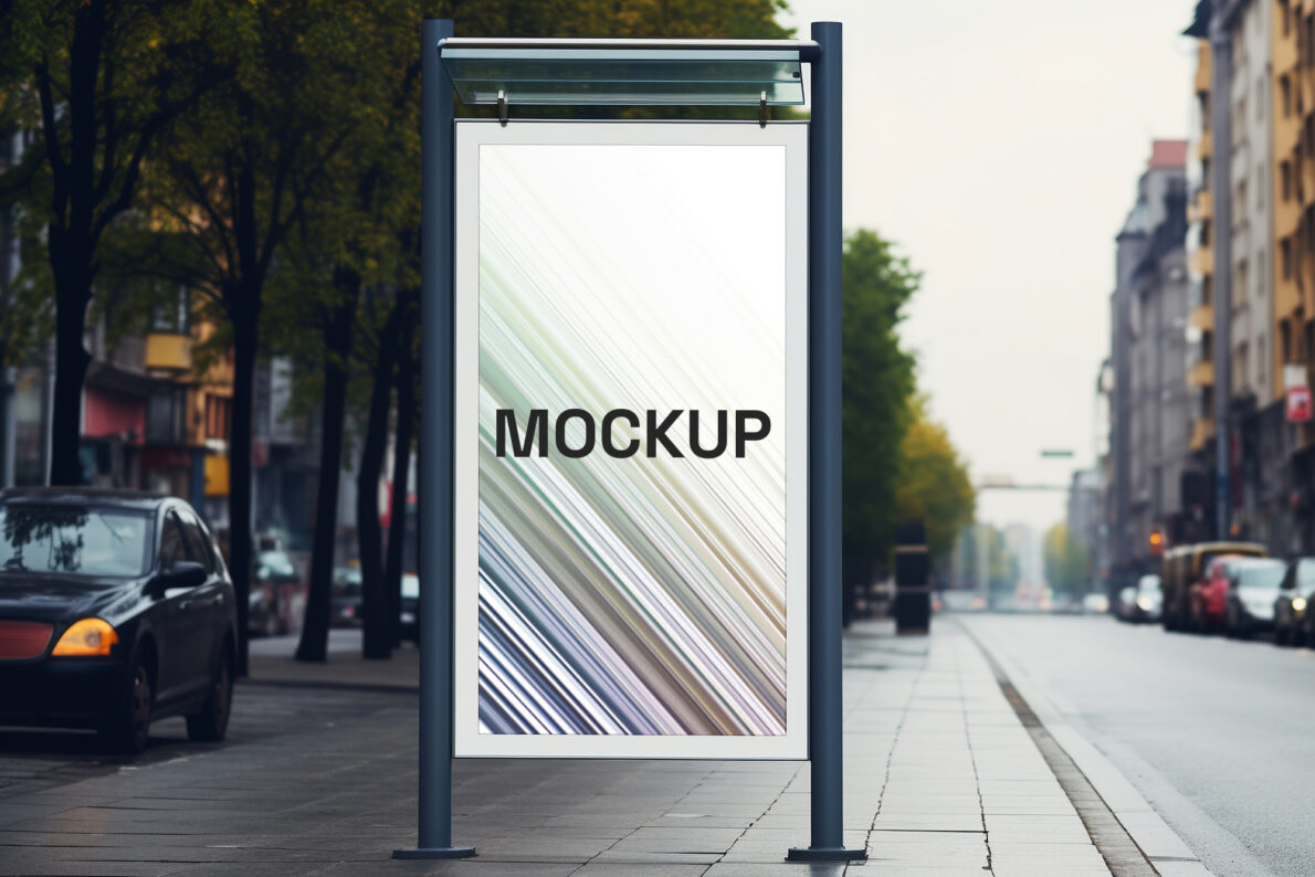 Outdoor Vertical Billboard Mockup   Mockup Daddy