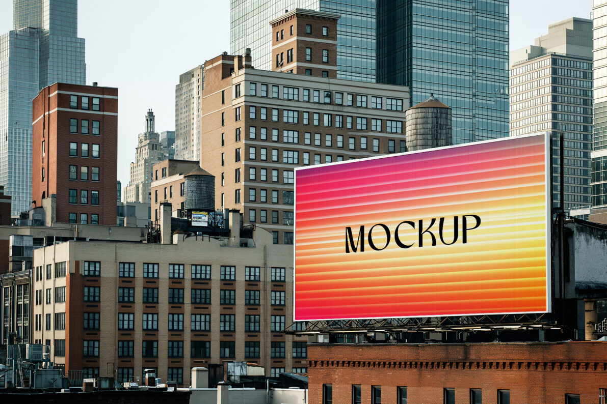 Billboard Mockup In City Sunlight - Mockup Daddy