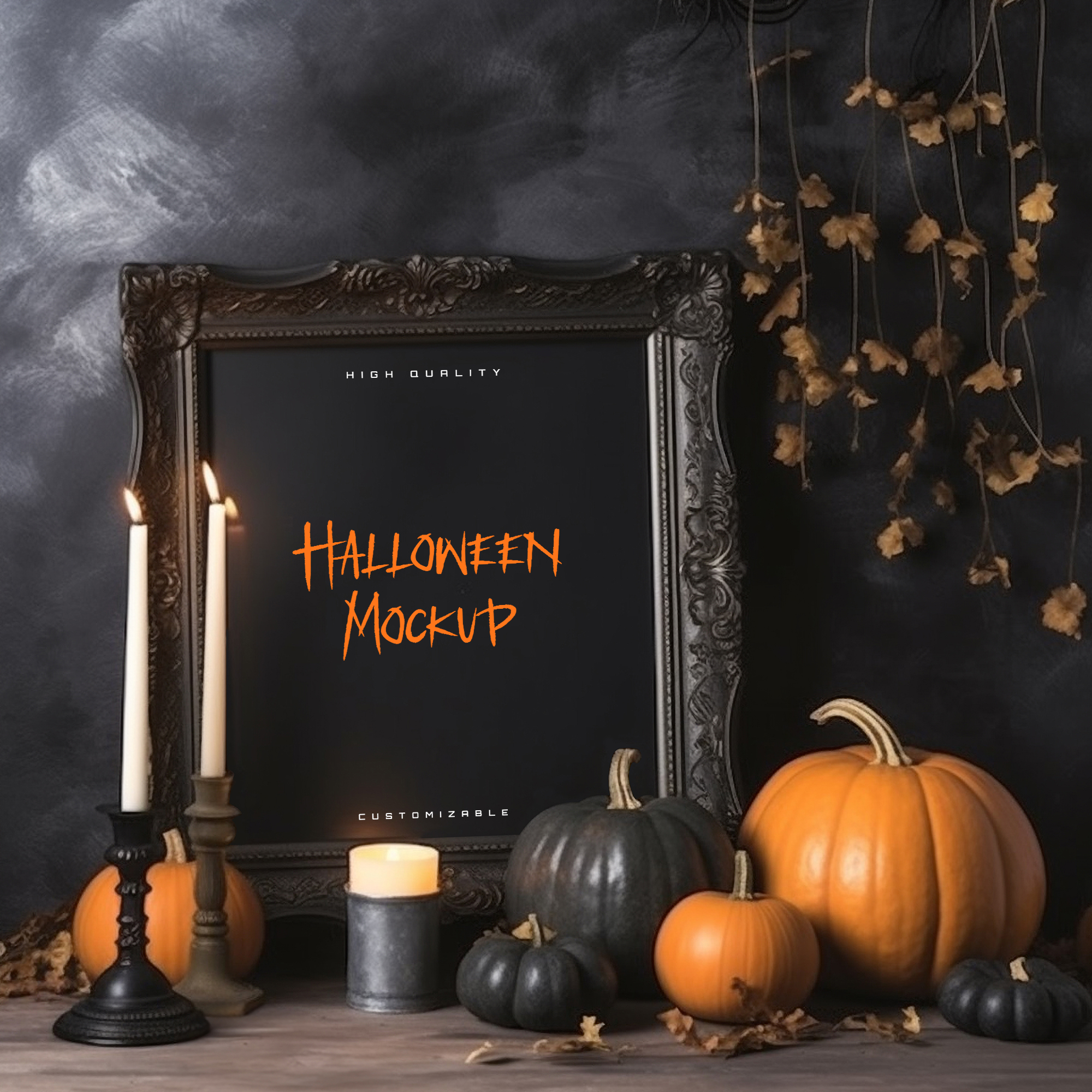 Vintage Halloween Sign Mockup