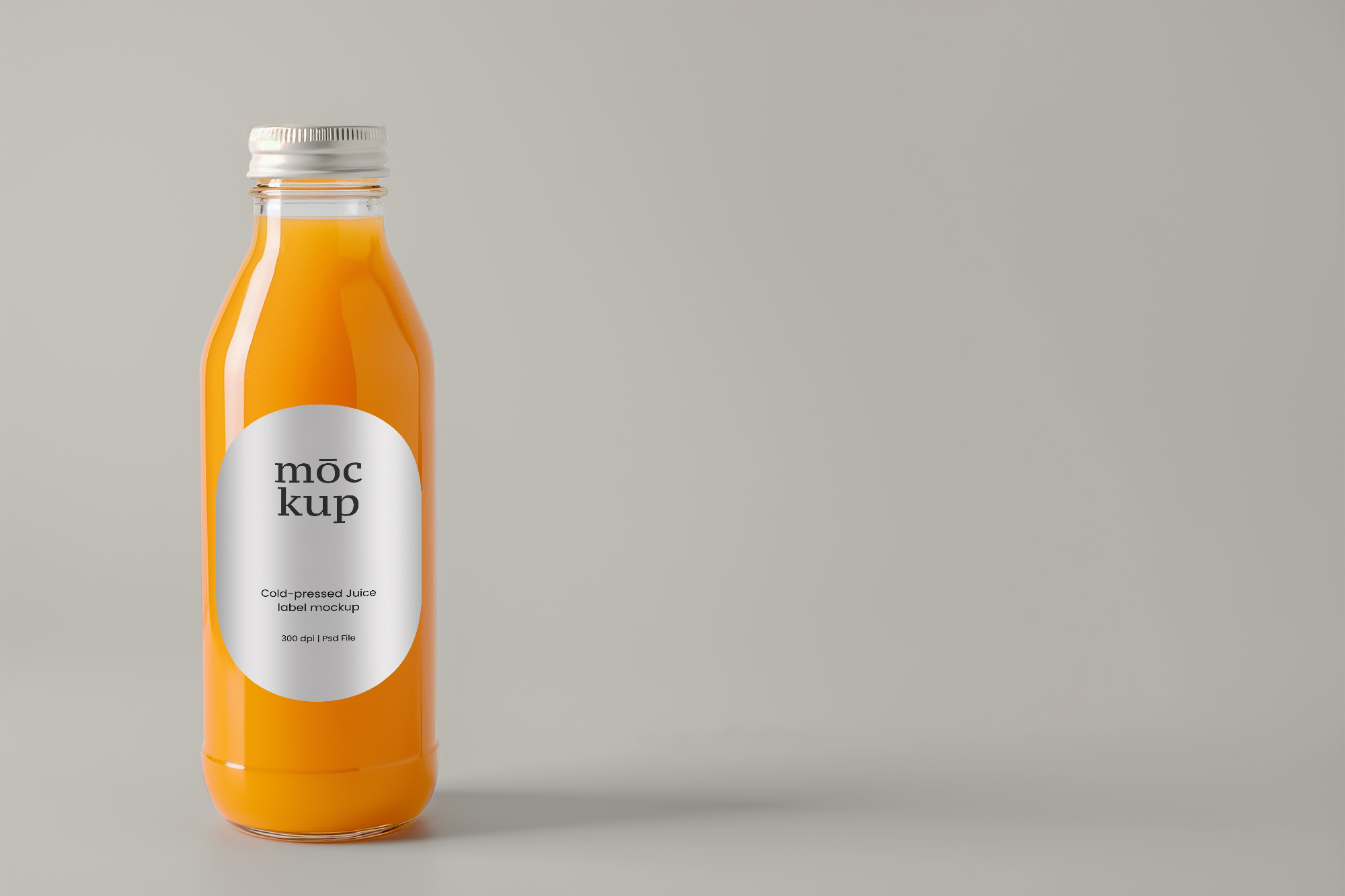 Juice Glass Bottle Mockup - Mockup Daddy