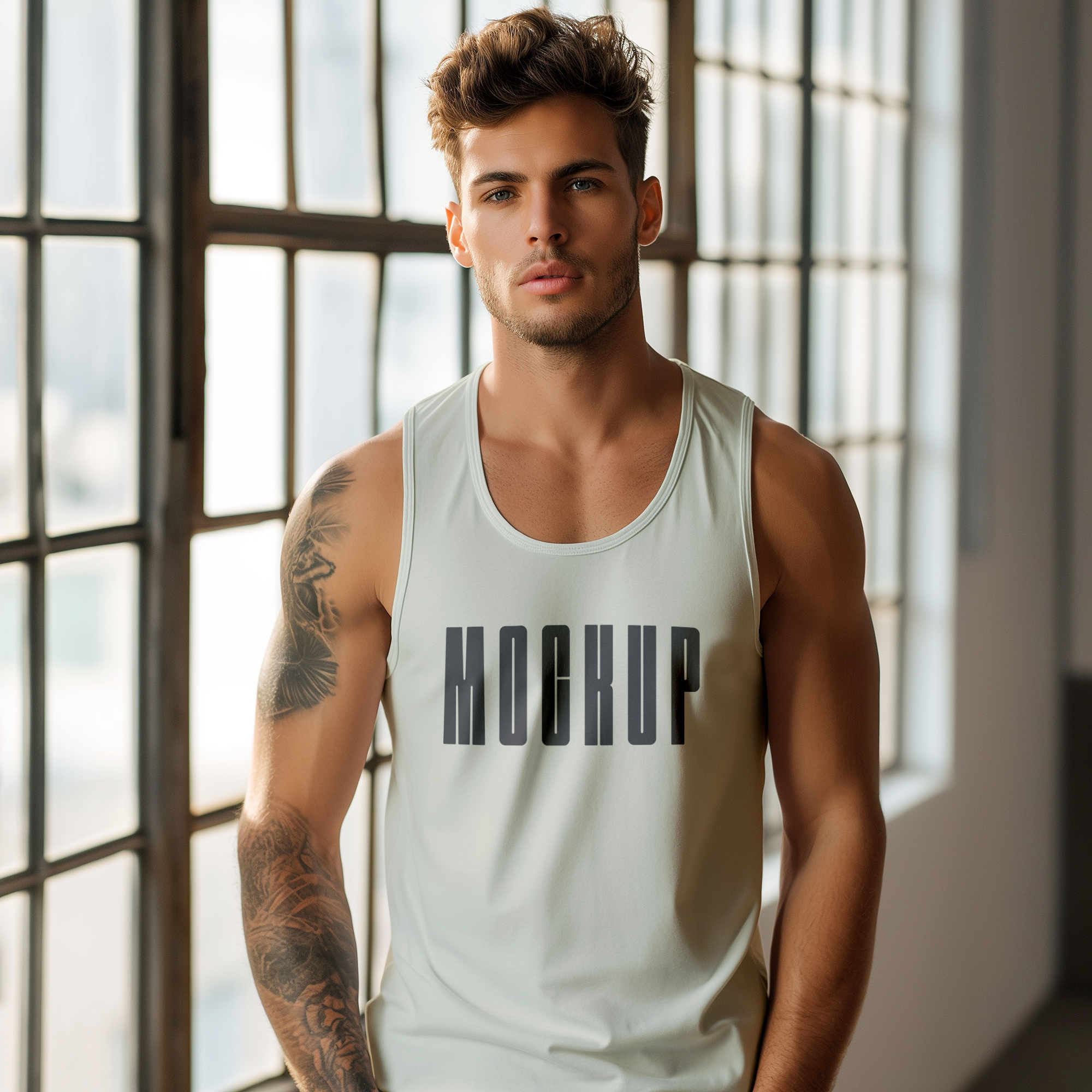 Men's Tank Top PSD Mockup - Mockup Daddy