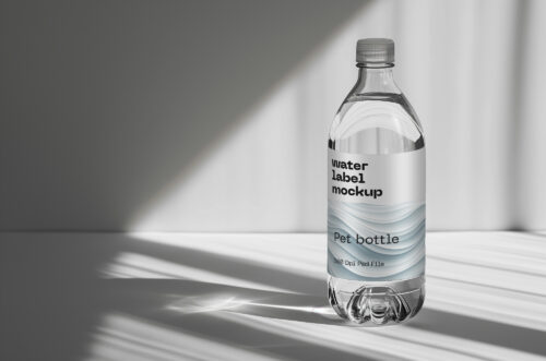 Premium PSD  Plastic water bottle mockup