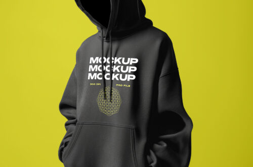 Oversize Black Hoodie Mockup Mockup Daddy