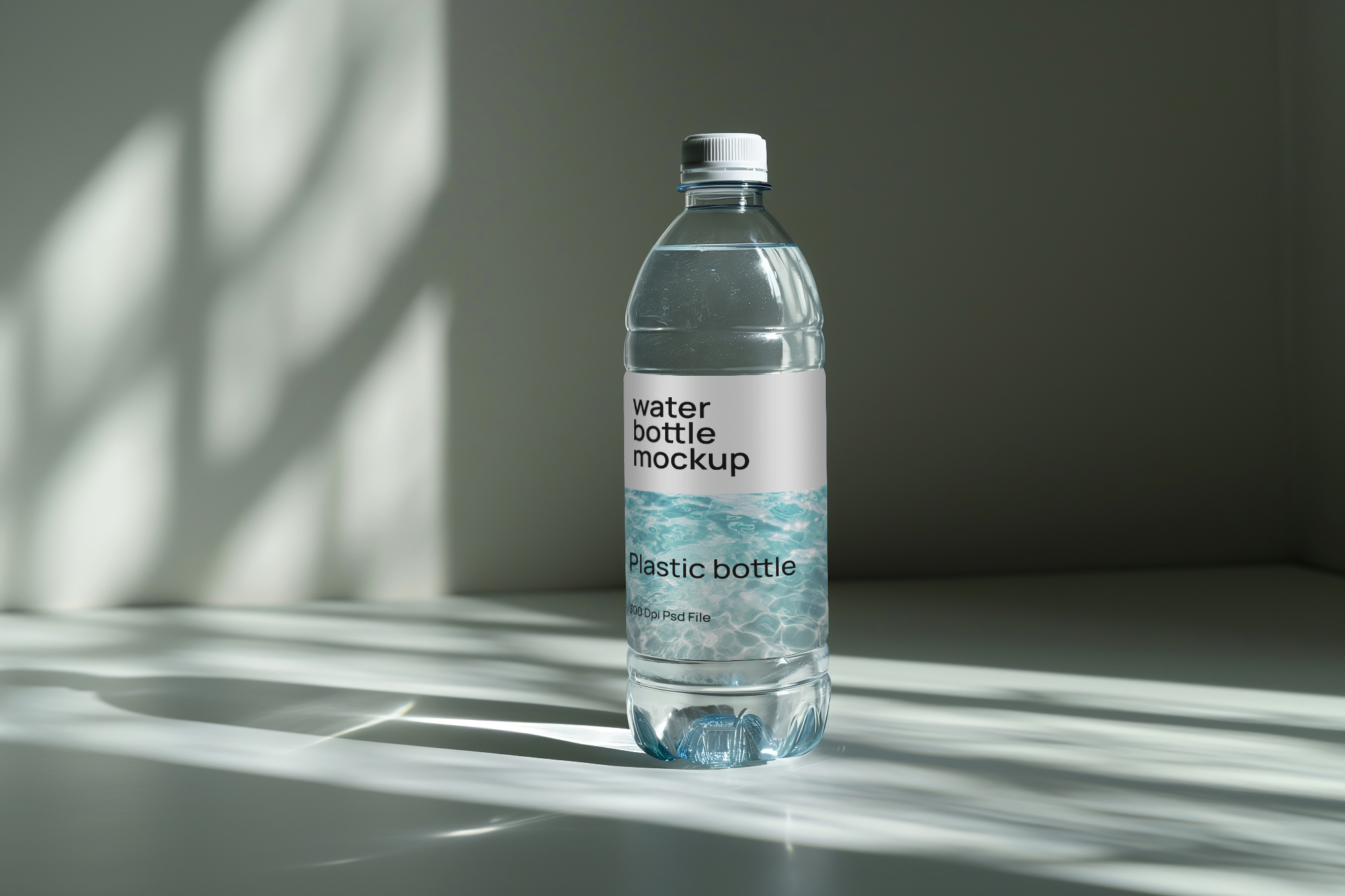 Pet Water Bottle Label Mockup - Mockup Daddy