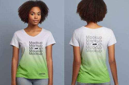 Premium PSD, T-shirt front and back