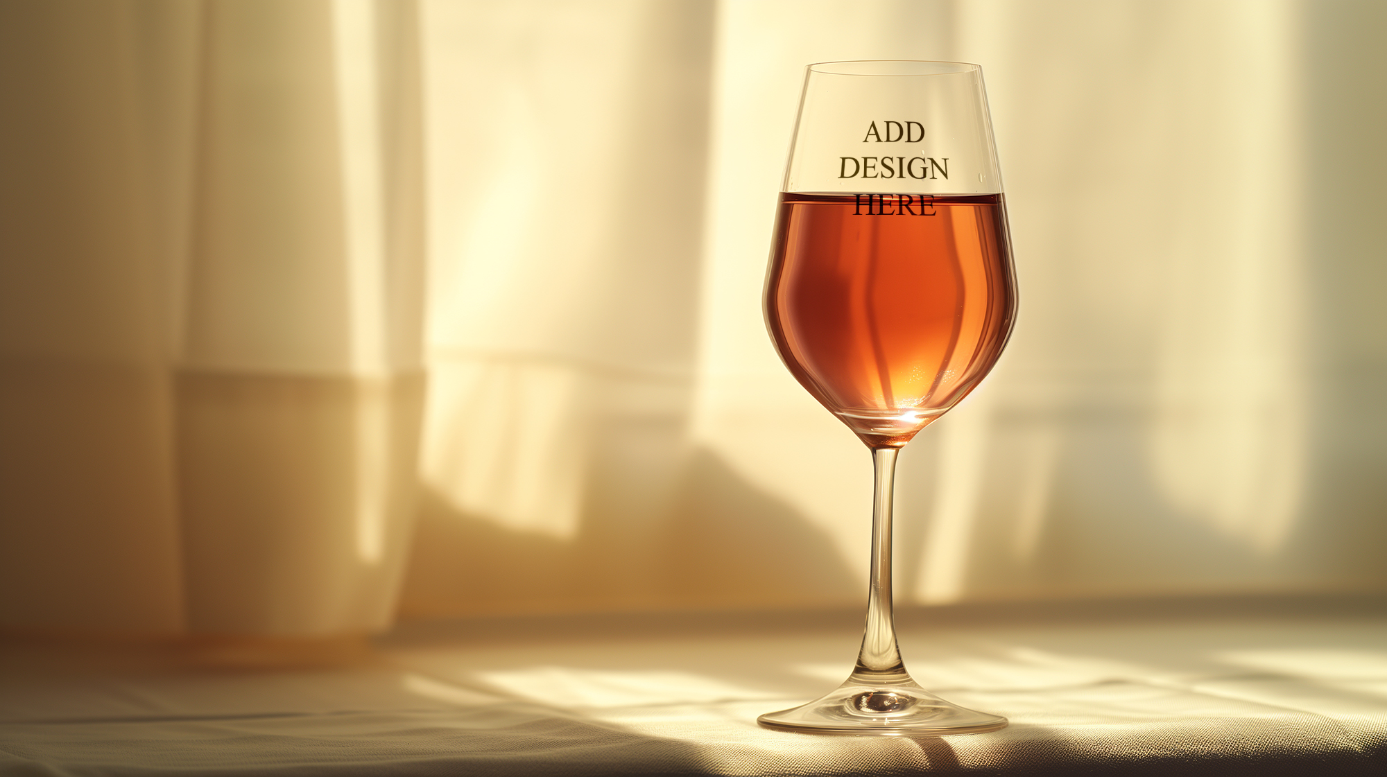 Realistic Wine Glass Mockup - Mockup Daddy