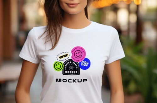 Woman Psd T-shirt Mockup Vol1