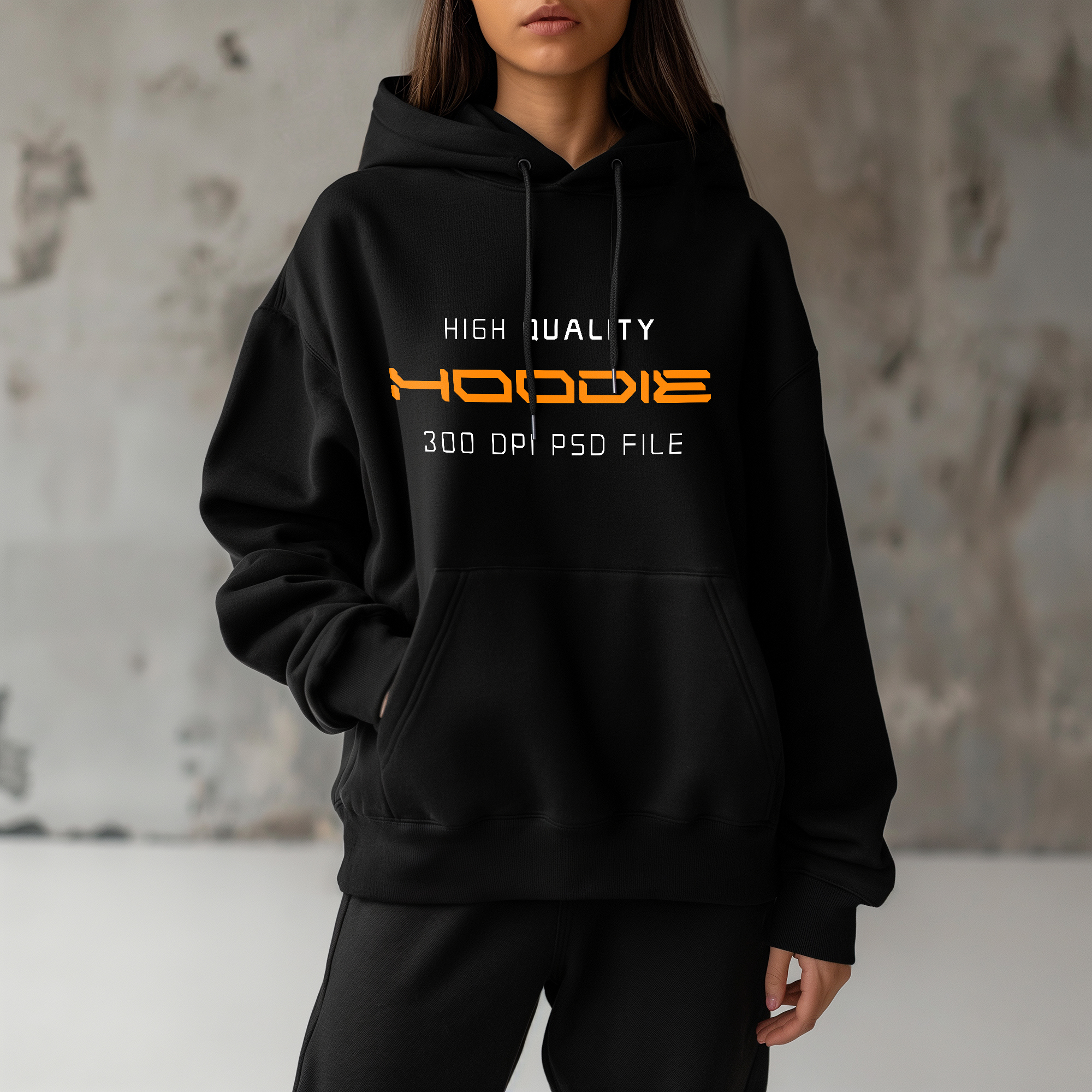 Woman Oversize Hoodie Mockup Mockup Daddy