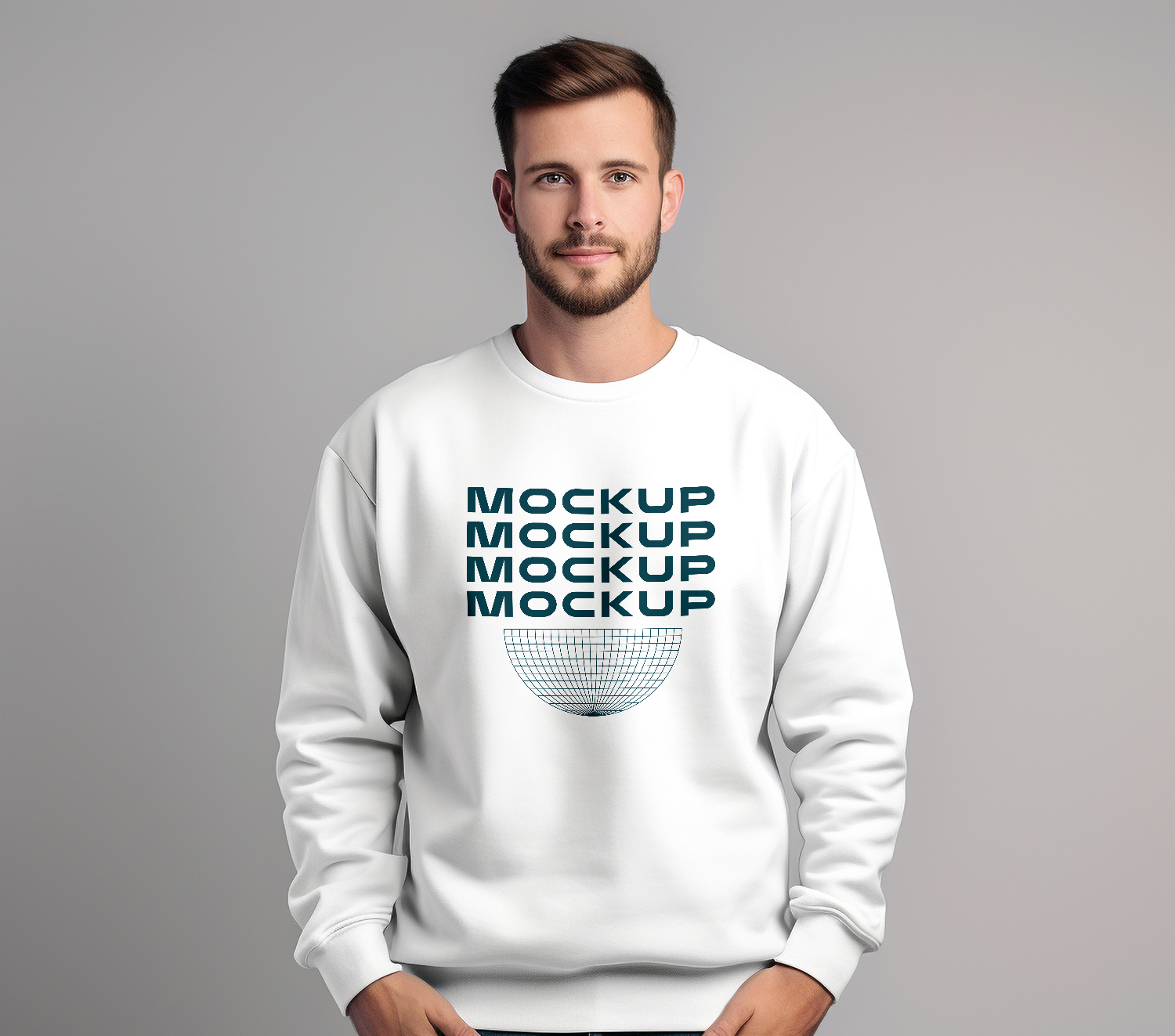 Man Sweatshirt Mockup Template   Mockup Daddy