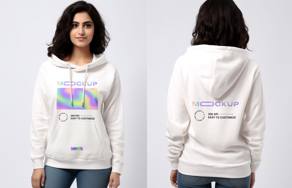 Girl discount hoodie mockup